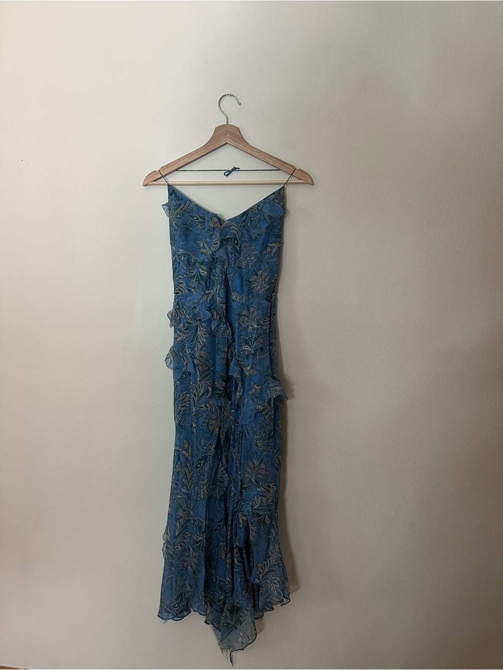 Veronica Beard Light Blue Paisley Silk Dress
